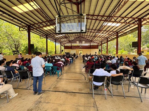 Open-air church gathering served by Petra International Ministries